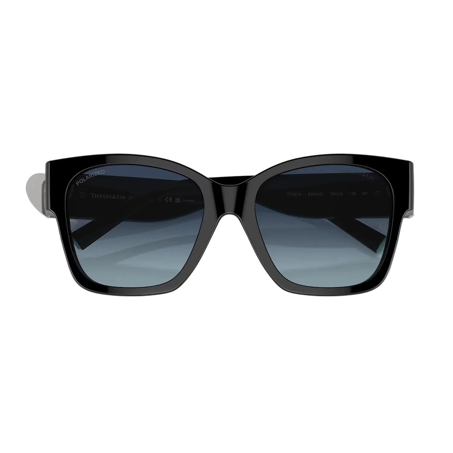 Tiffany & Co Women's TF4216 Square Gradient Sunglasses - Black/Azure Gradient Dark Blue Polar - Image 2