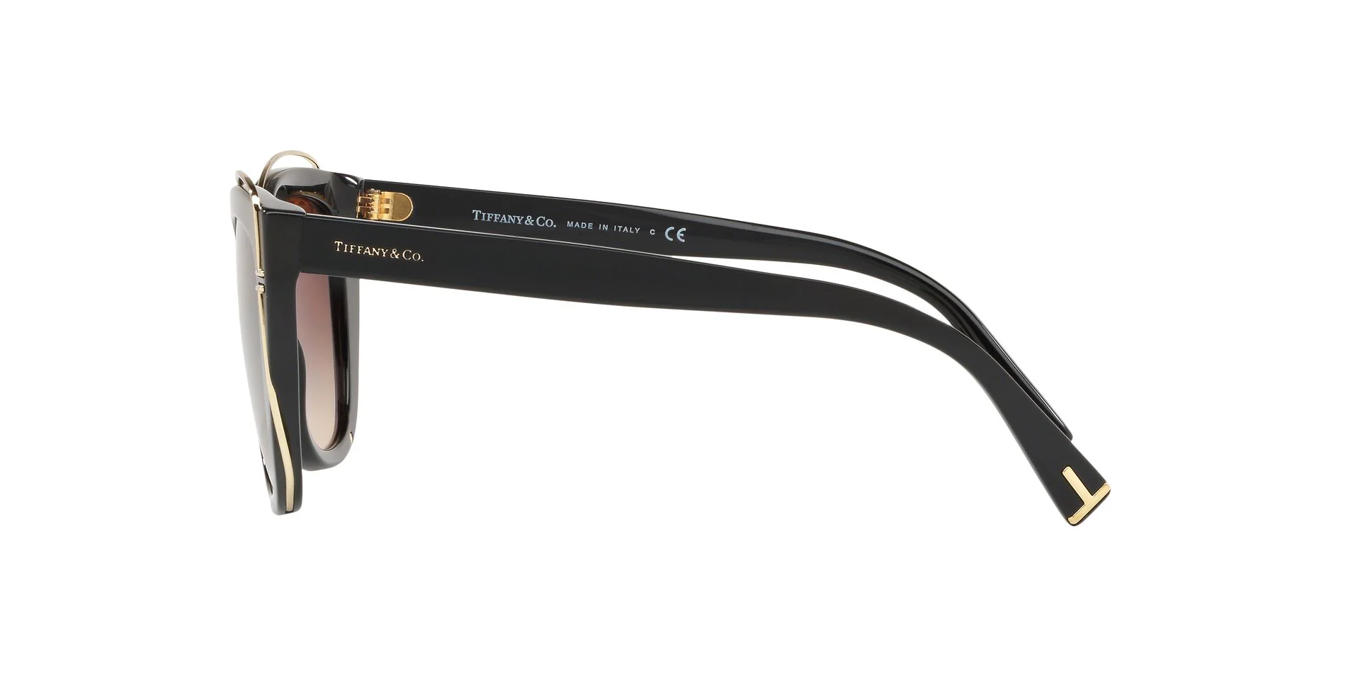 Tiffany TF4148 Women's Sunglasses Cat Eye - Black/Borwn Gradient - Image 3