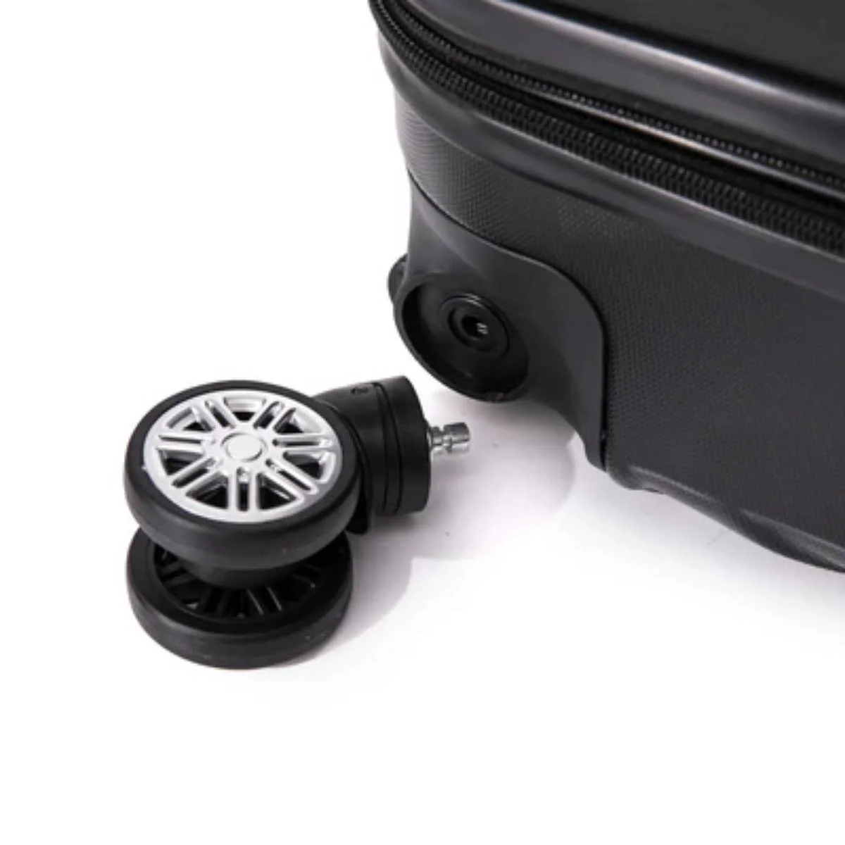 Toscano Prodigio 28" Hardside Spinner Wheel Luggage Suitcase - Jet Black - Image 6