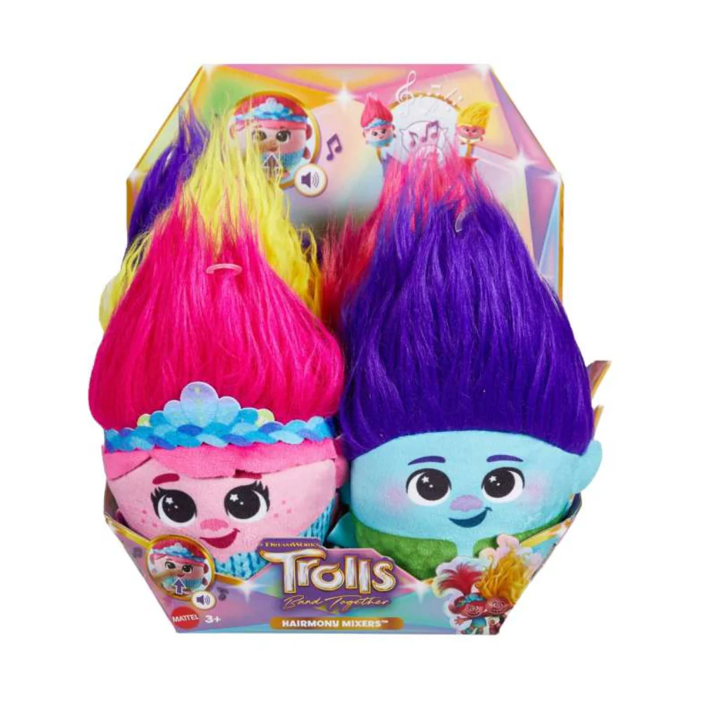 Trolls Band Together 6" Hairmony Mixers Plush Toy with Sound - Assortment - Image 2