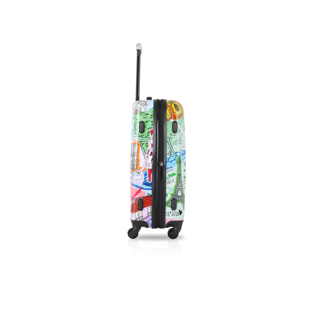 Tucci Italy 24" Carry On Luggage Travel Suitcase - J'aime Paris - Image 2