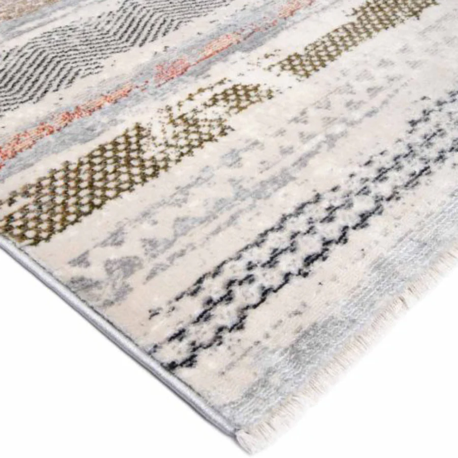Tufan 5' 3" x 7' 7" Ardal-01 Power Loomed Rectangle Rug in Polyester and Polypropylene - Multicolor - Image 2
