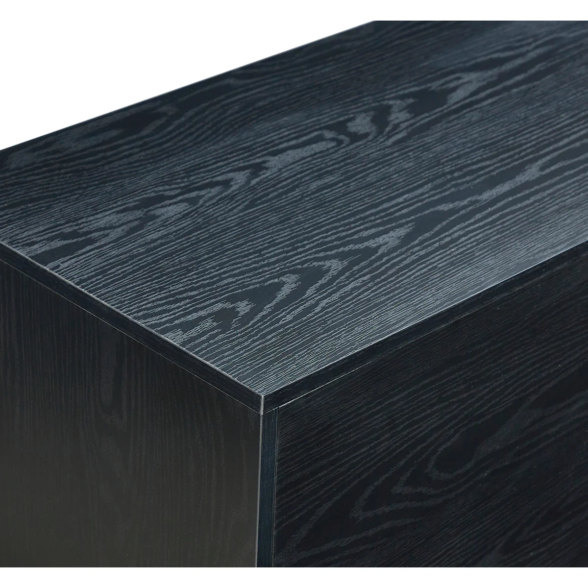 TV Console Cabinet for TVs up to 75" with 2 doors by Lumi - Black - Image 4