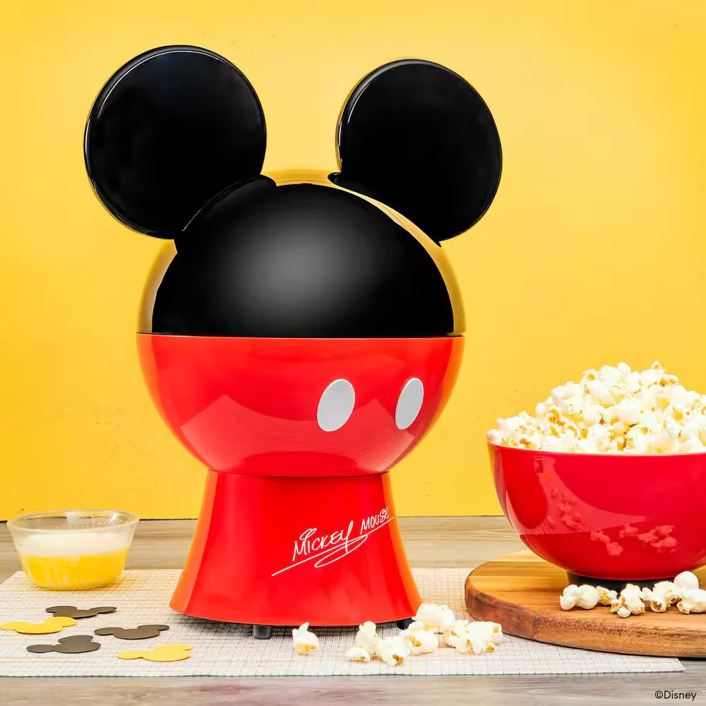 Uncanny Brands POPDIMMM1 Disney Mickey Mouse Popcorn Maker - Red/Black - Image 4