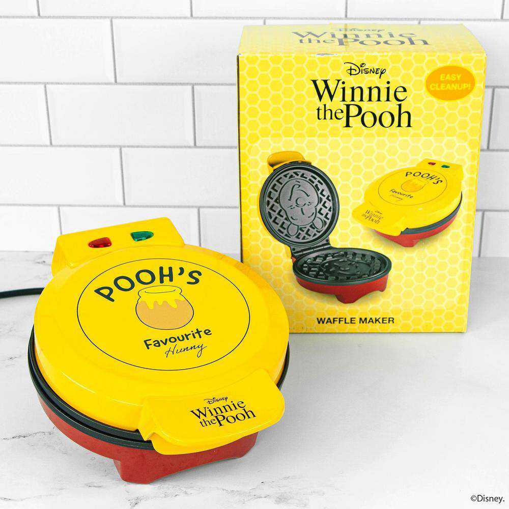 Uncanny Brands WM1/DIW/WP1 Disney Winnie the Pooh Waffle Maker - Yellow/Red - Image 4