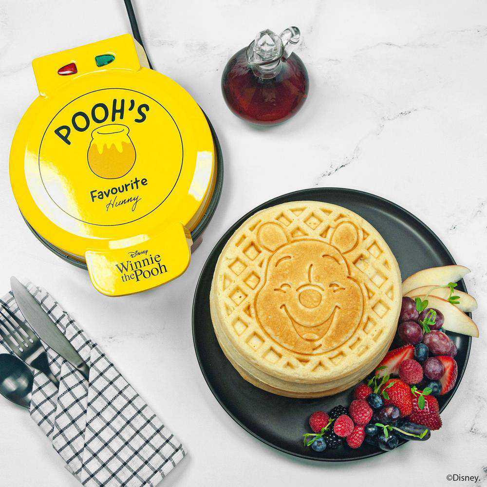 Uncanny Brands WM1/DIW/WP1 Disney Winnie the Pooh Waffle Maker - Yellow/Red - Image 6