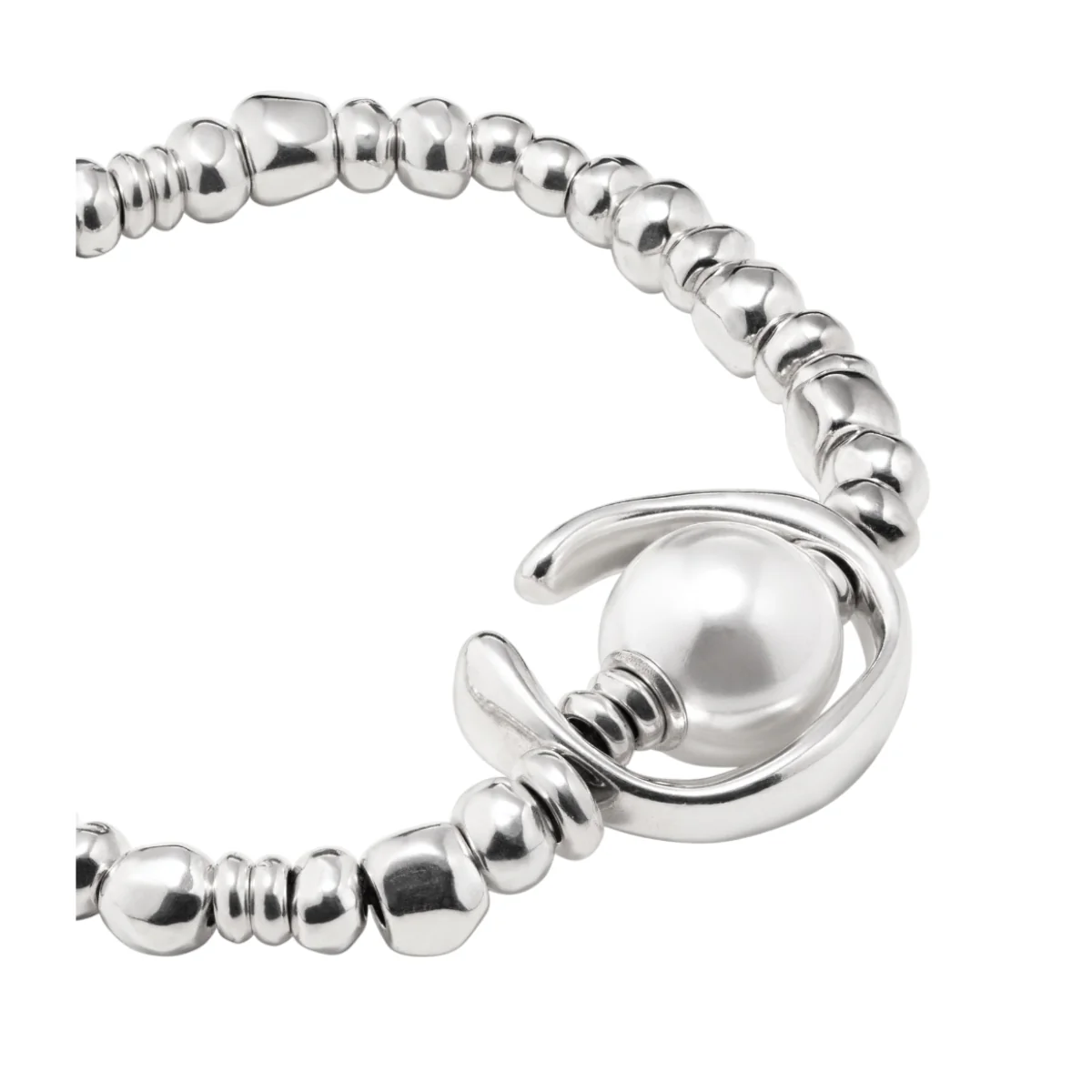 UNOde50 Another Round, Oh Oh Oh...! Women's White Pearl Shell Bracelet in Sterling Silver - Plating over Metal - Image 2