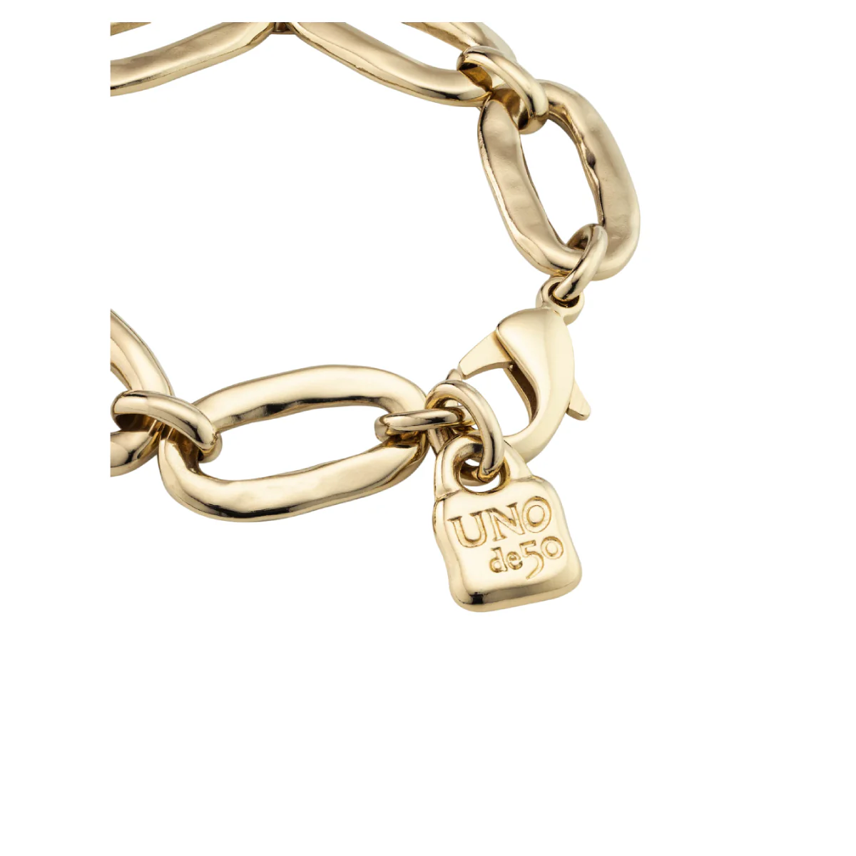 UNOde50 Awesome Unisex Oval Link Chain Bracelet in Metal - Image 5