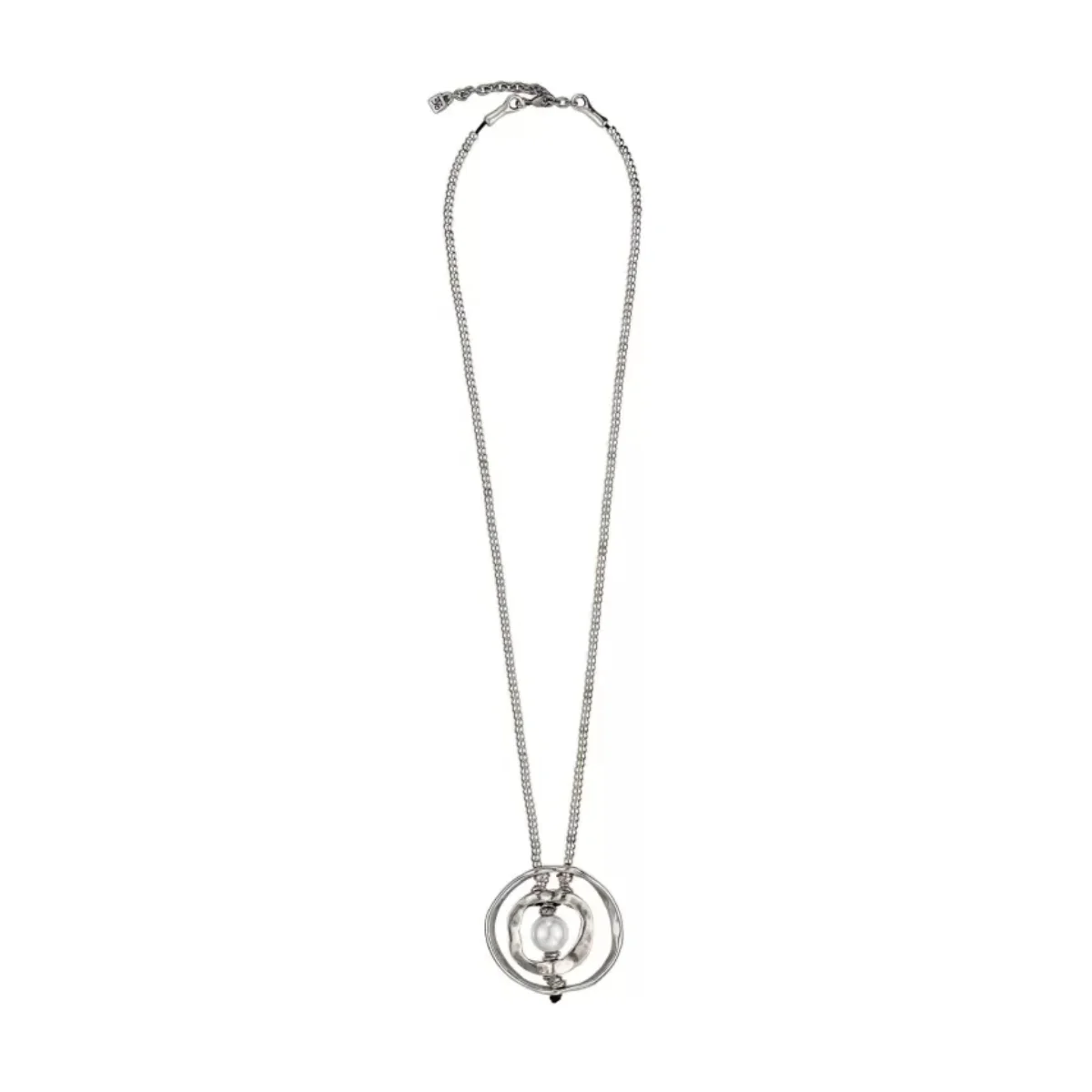 UNOde50 De Perlas Women's White Pearl Shell Necklace in Sterling Silver-Plating over Metal Alloy