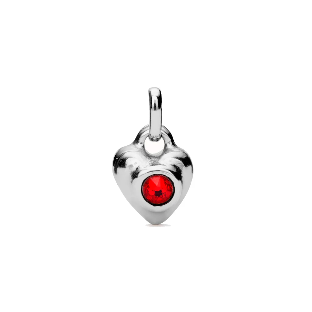 UNOde50 Hazte Unisex Faceted Crystal Heart Charm in Metal Alloy - Image 5