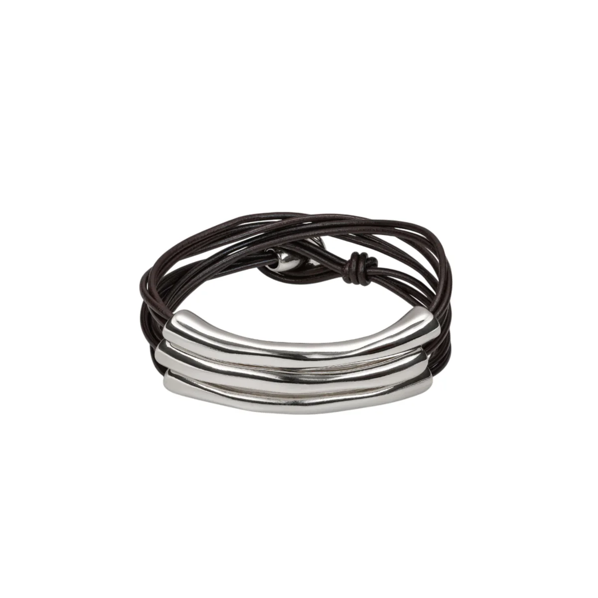 UNOde50 Not To Be Women's Three Strand Leather Bracelet in Metal - Image 4