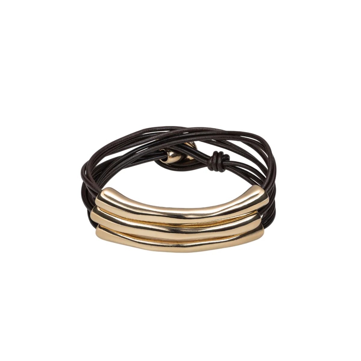UNOde50 Not To Be Women's Three Strand Leather Bracelet in Metal - Image 5