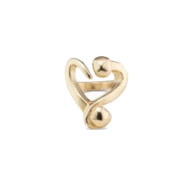 UNOde50 One Love Women's Nailed Heart Open Ring in Metal - Image 4