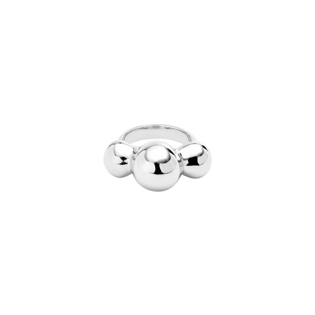 UNOde50 Ser Intrepida Unisex Three Central Beads Ring in Metal - Image 4