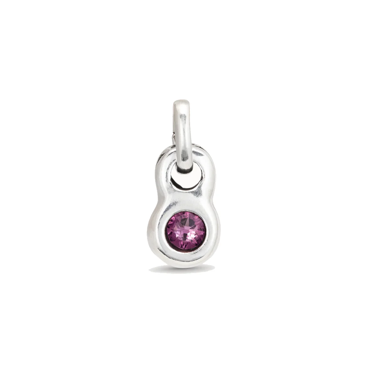 UNOde50 Unisex Faceted Crystal Round Charm in Sterling Silver-Plating over Metal - Image 2