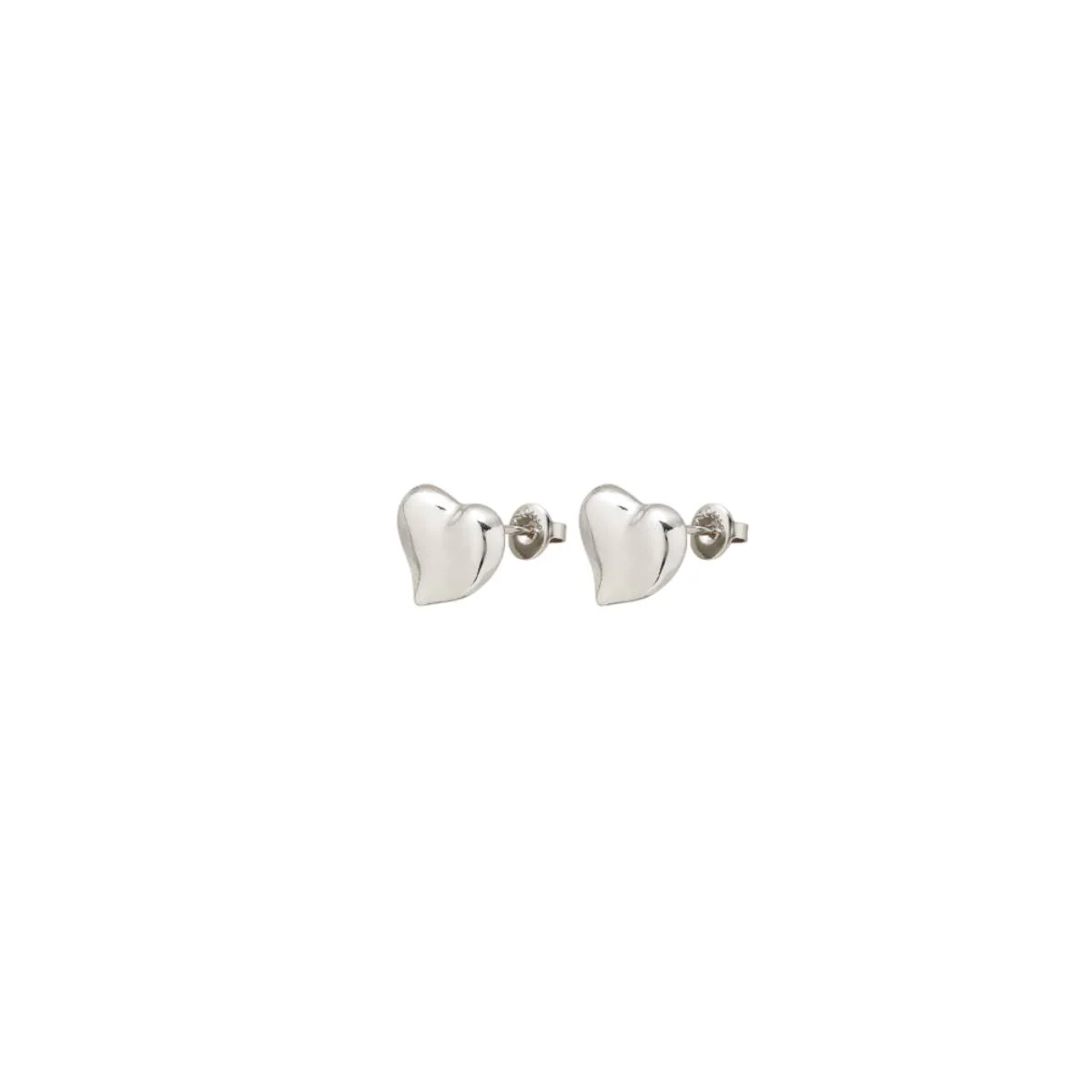 UNOde50 Women's Heart Shaped Stud Earrings in Metal - Image 2