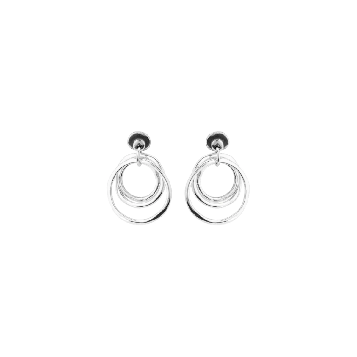 UNOde50 Women's Irregular Hipster Earrings in Sterling Silver-Plating over Metal
