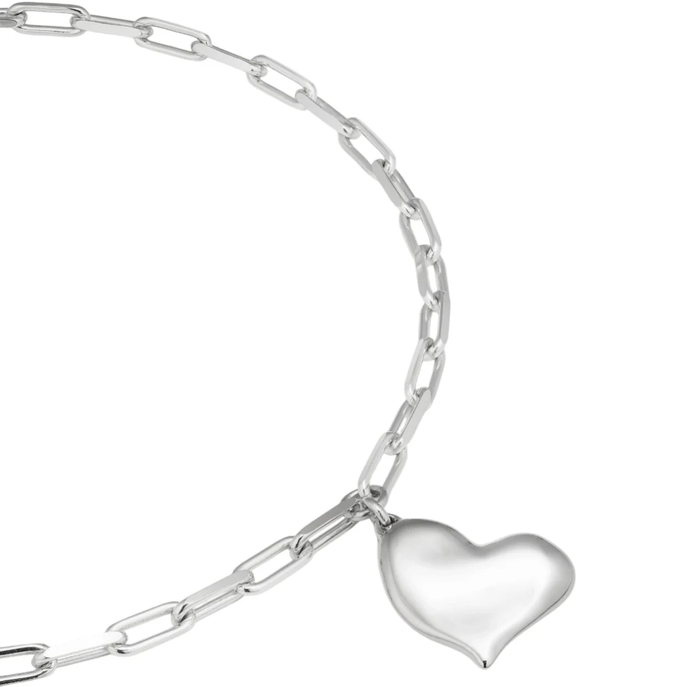 UNOde50 Women's Short Link Heartbeat Necklace in Metal - Image 3