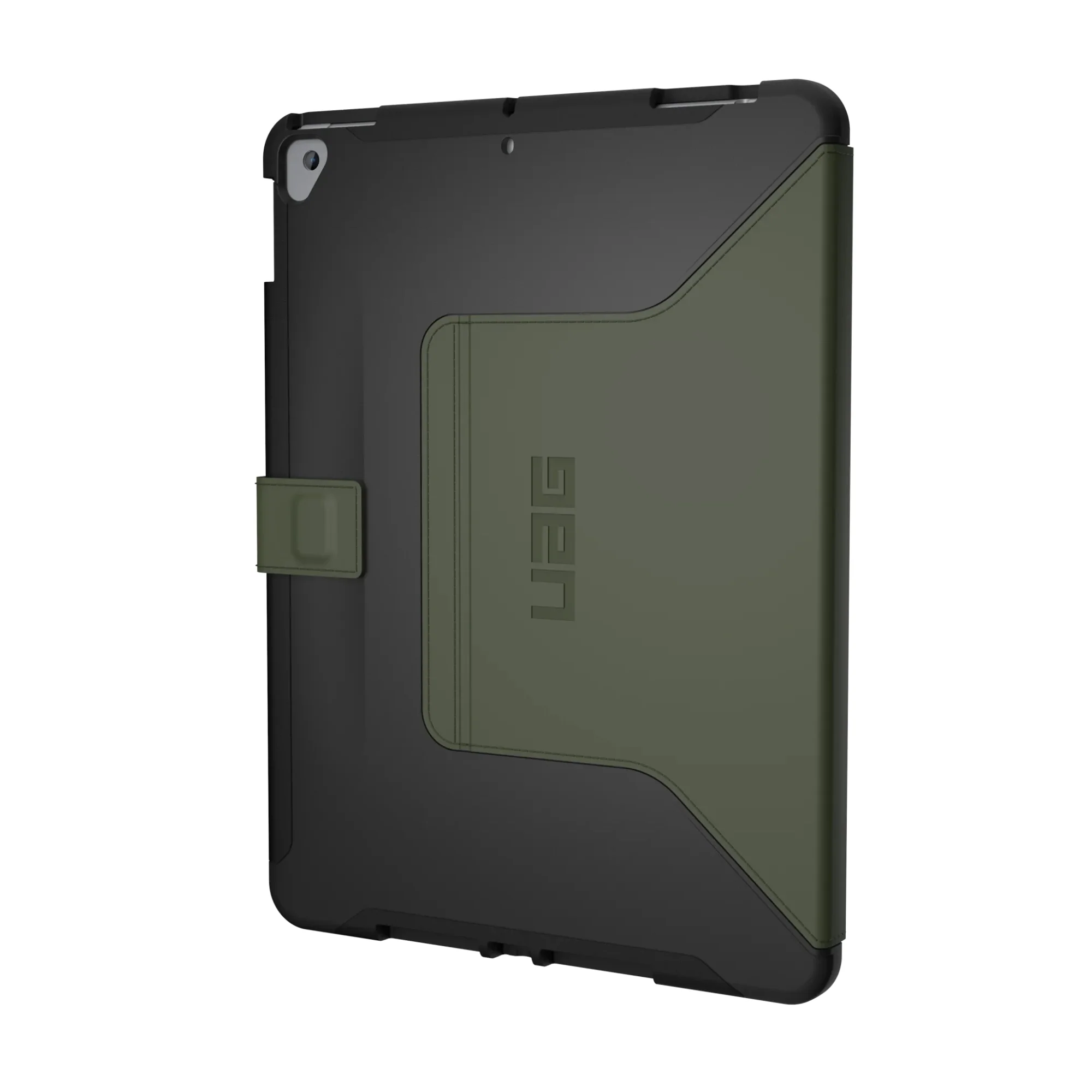 Urban Armor Gear Scout Series iPad 10.2" Folio Case (8th Generation), Black/Olive - Image 4