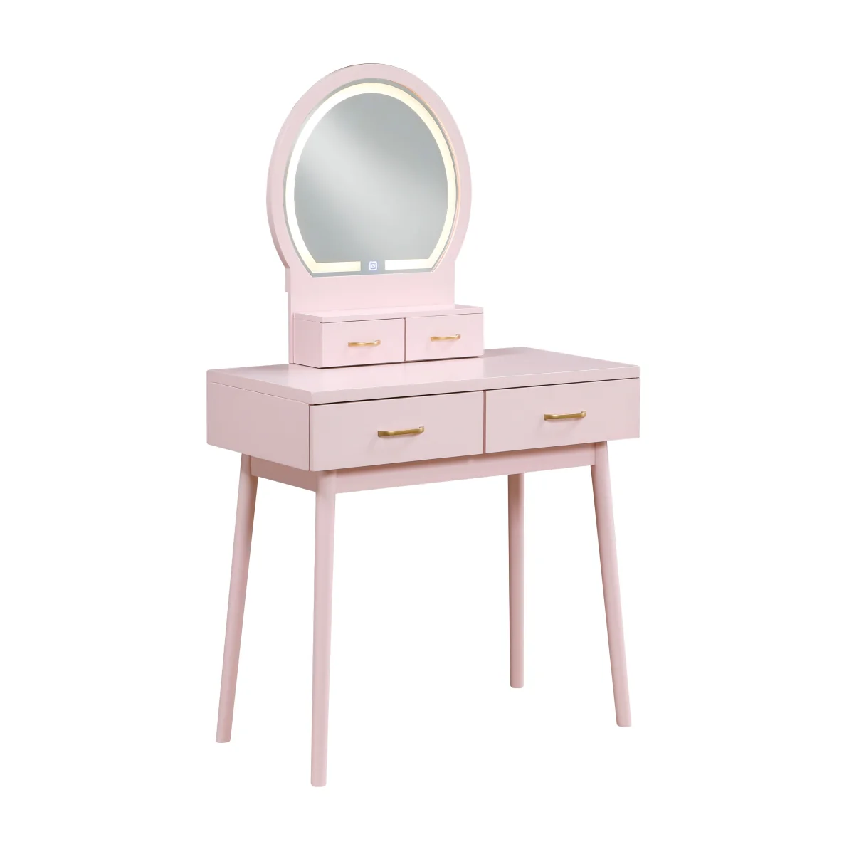 Vanity Aura with Mirror and Stool by Homelegance - Image 5