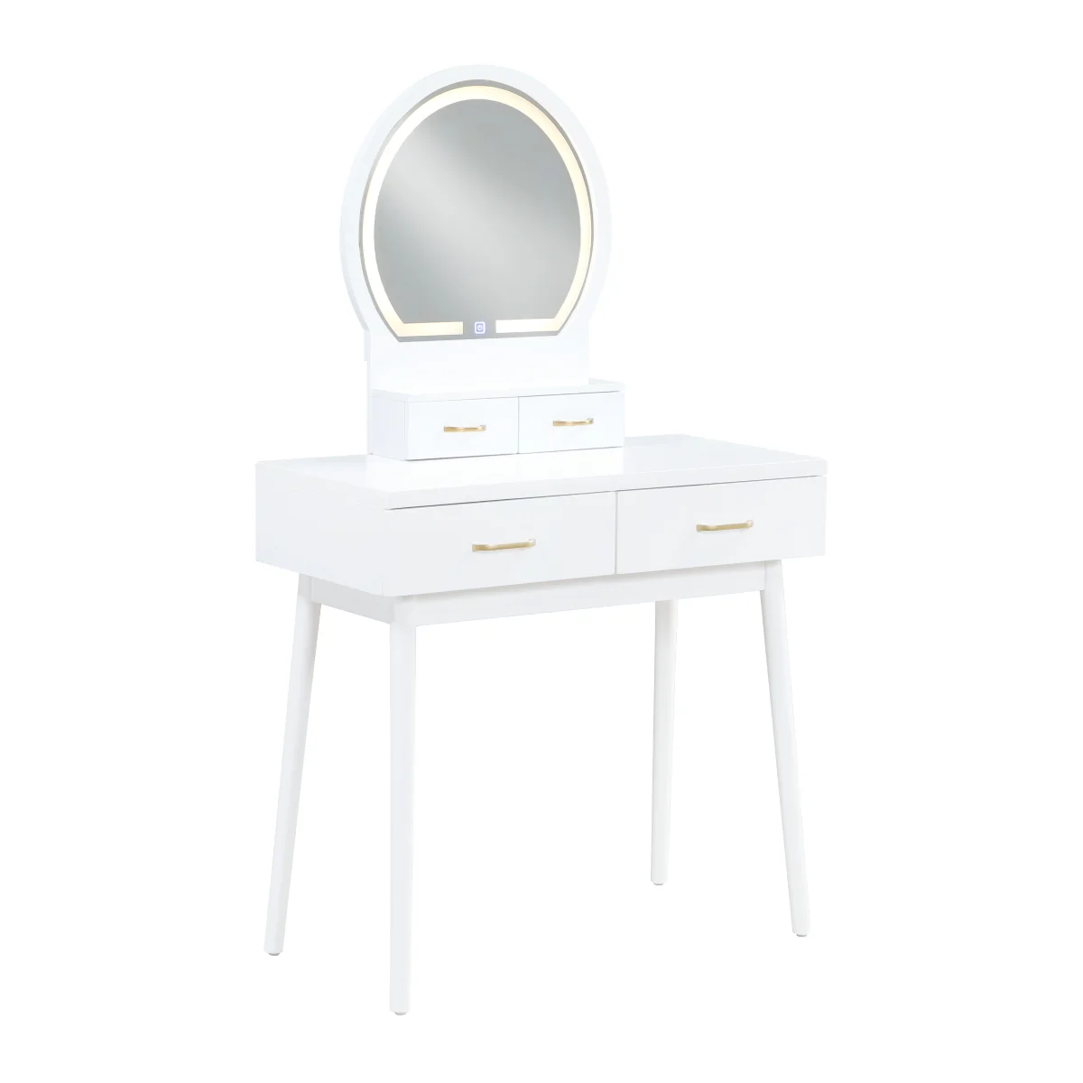 Vanity Aura with Mirror and Stool by Homelegance - Image 8