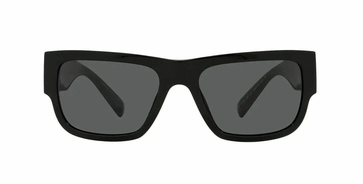 Versace Dark Grey Rectangular Men's Sunglasses - Image 3