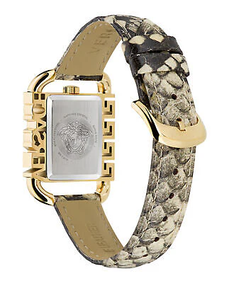 Versace Flair Women's 26mm Leather Strap Watch - Gold Dial - Image 3