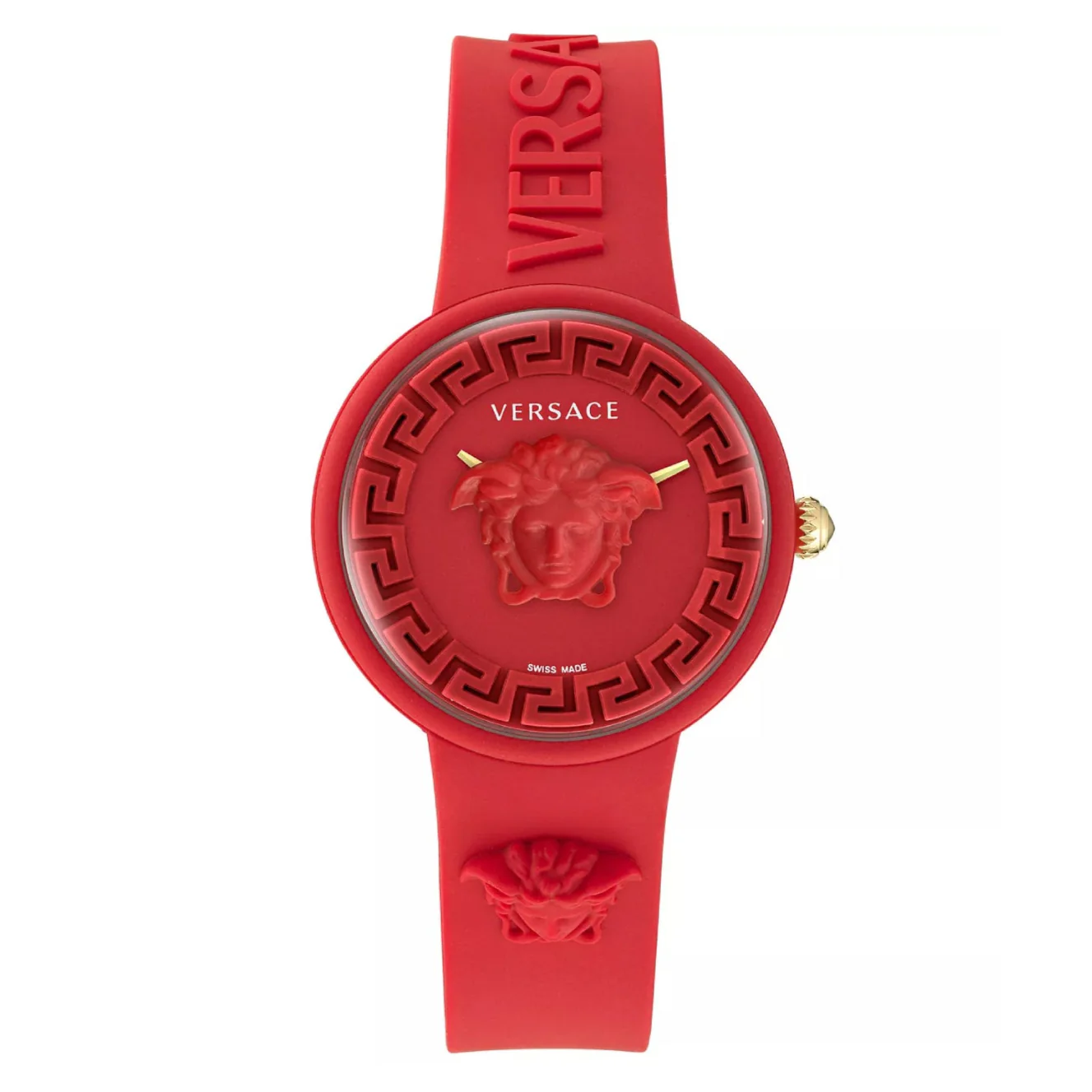 Versace Medusa Pop Unisex 39mm Swiss Strap Watch with Pouch - Red - Image 2