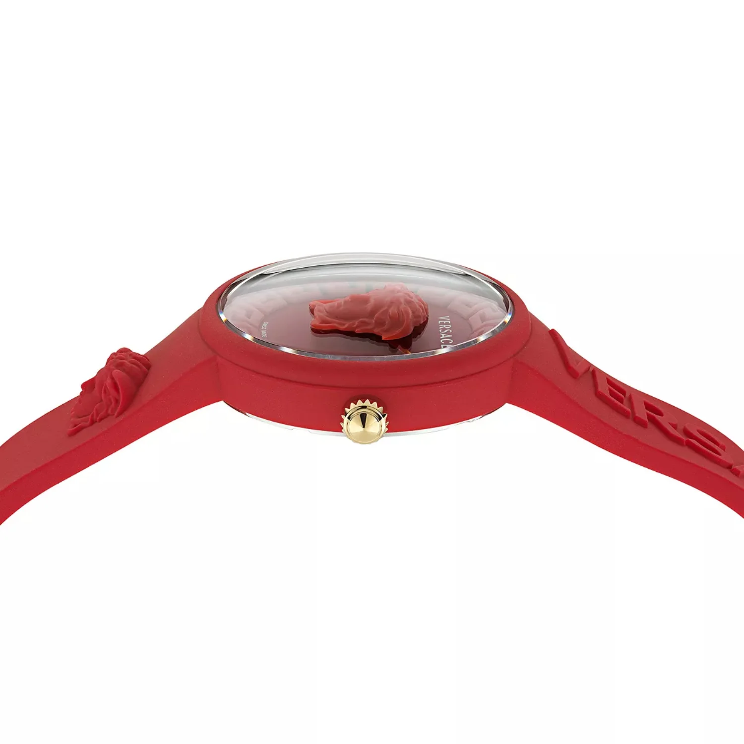 Versace Medusa Pop Unisex 39mm Swiss Strap Watch with Pouch - Red - Image 3
