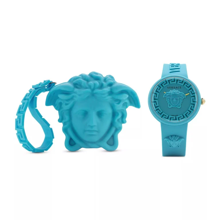 Versace Medusa Women's 39mm Quartz Silicone Strap Watch - Image 13