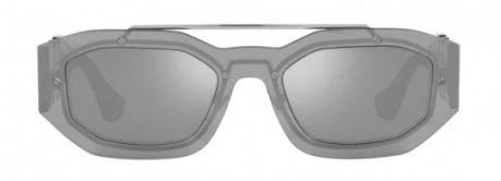 Versace Transparent Grey Mirror Silver Sunglasses - Image 2