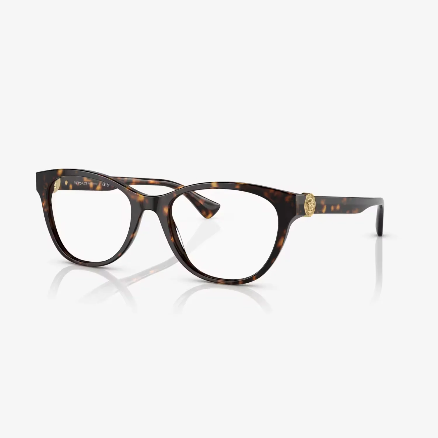 Versace Women's Cat Eye Eyeglasses, Havana - Image 3