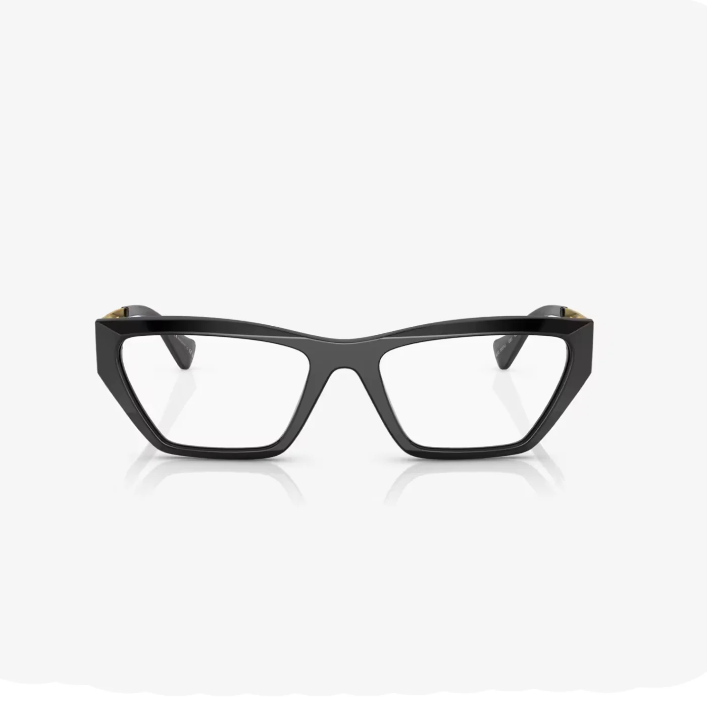 Versace Women's Irregular Eyeglasses, Black