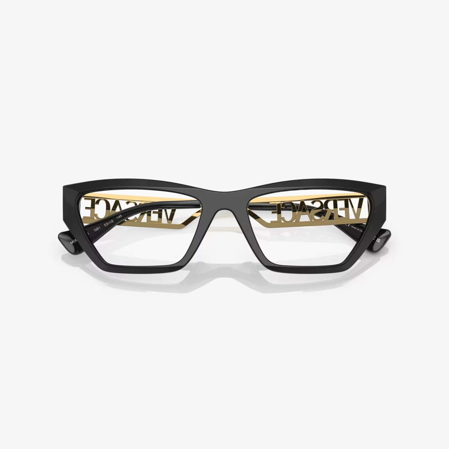 Versace Women's Irregular Eyeglasses, Black - Image 2