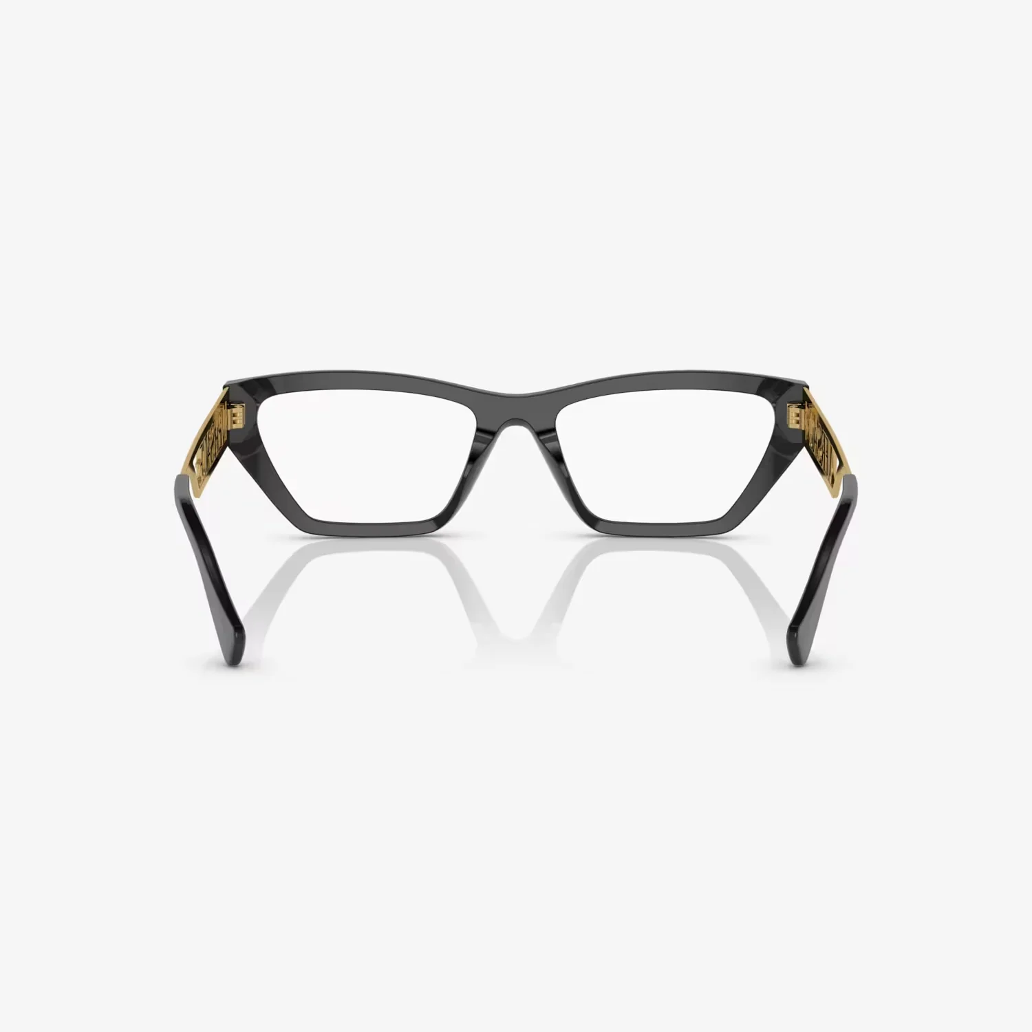 Versace Women's Irregular Eyeglasses, Black - Image 5