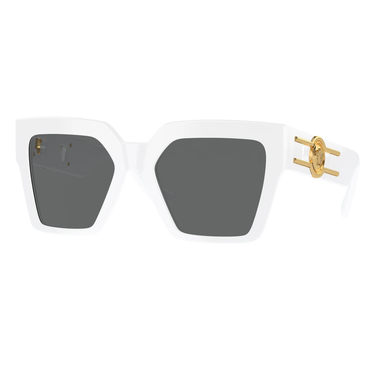 Versace Women's VE4458 Butterfly Solid Color Sunglasses	- White Gold