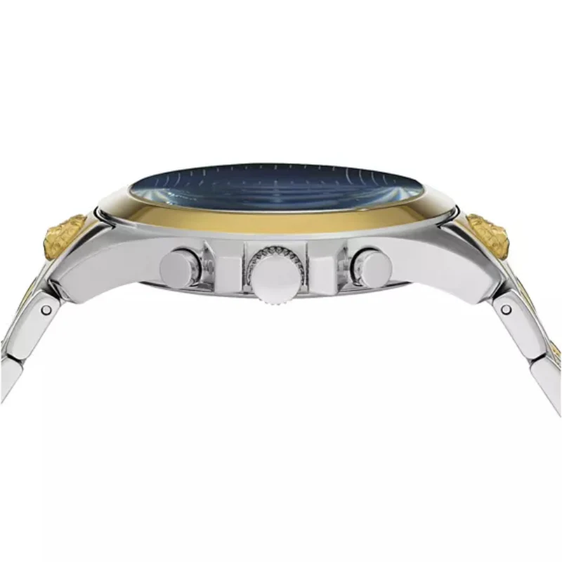 Versus Versace Chrono Lion Men's 44 mm Two-Tone Bracelet Watch - Blue Dial - Image 3