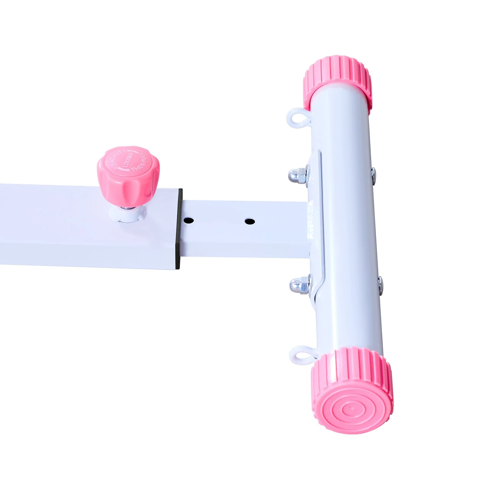 VEVOR Deep Squat Machine, Adjustable Glutes Trainer Machine with 3 High-Strength Resistance Bands, Folding Core Leg & Glutes Exercise Trainer, Push Up Workout Equipment at Home Gym, Pink + White - Image 10