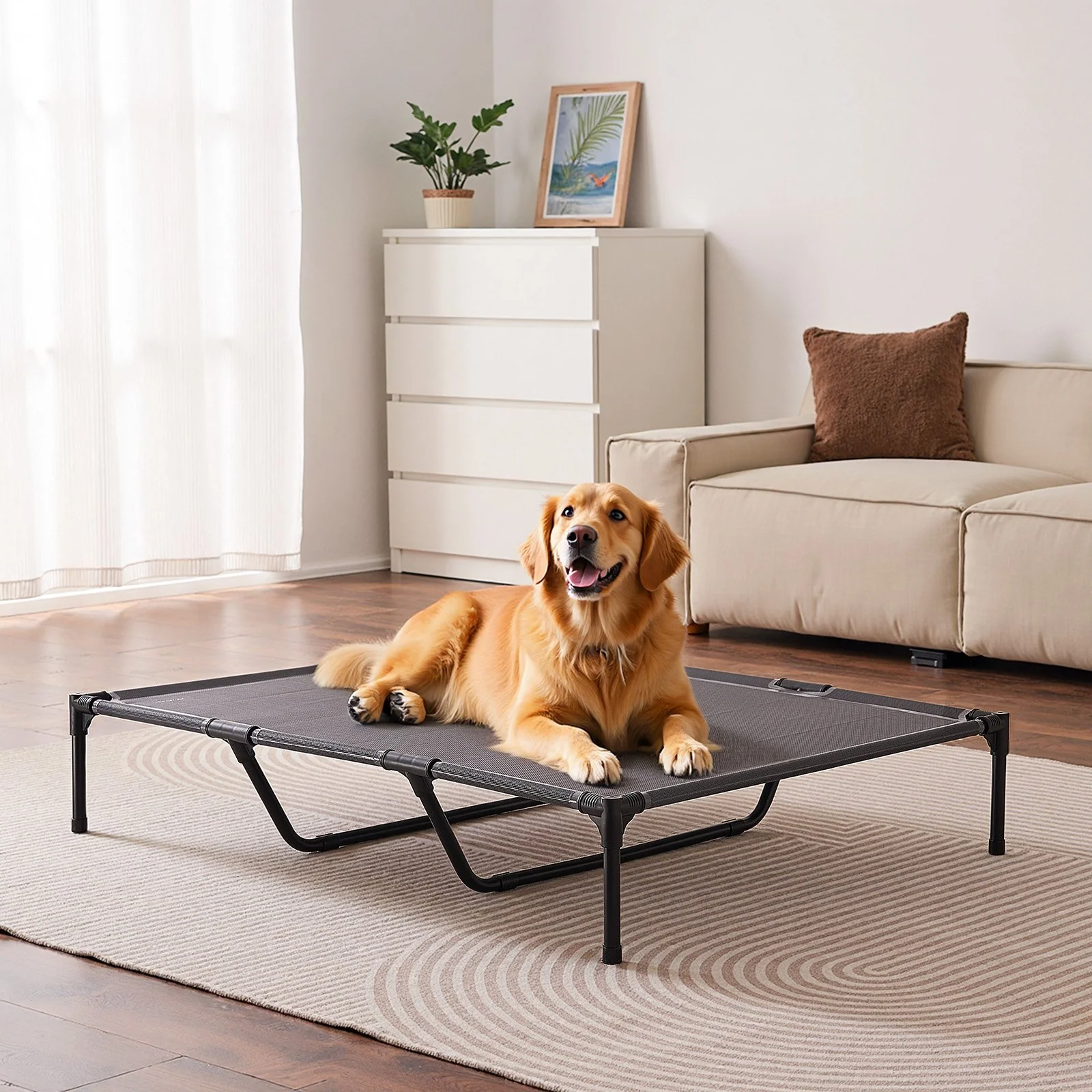 VEVOR Elevated Dog Bed for Large Dog Portable Raised Dog Cot with Metal Frame XL - Image 7
