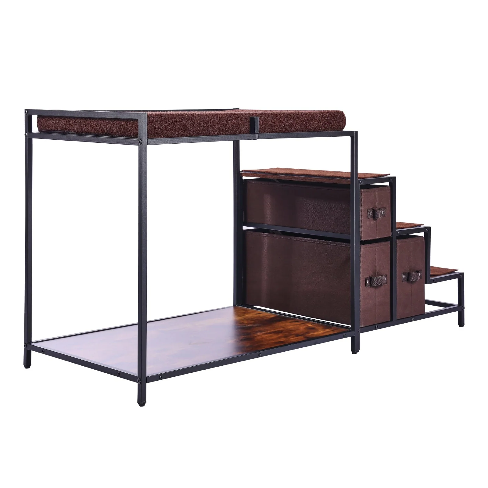 VEVOR Pet Bunk Bed Dog/Cat Window Perch with Stairs Storage Medium Size - Image 9