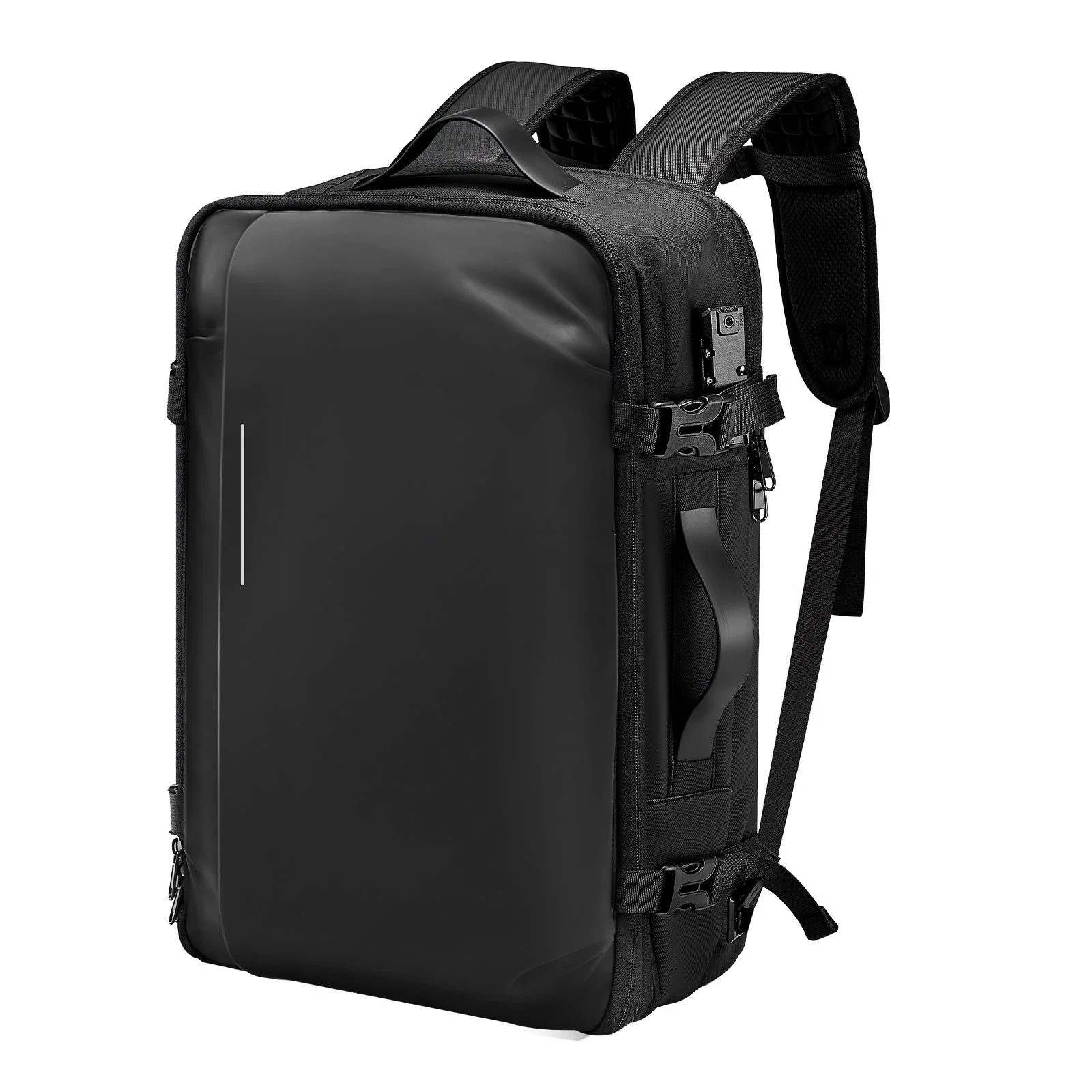 Vacuum Travel Backpack, 65L, Expandable Vacuum Seal Compression Travel Backpack, with TSA-Approved Lock, Multiple Pockets Compartments, Water-Resistant Carry-On Suitcase Luggage, No Pump, Black - Image 10