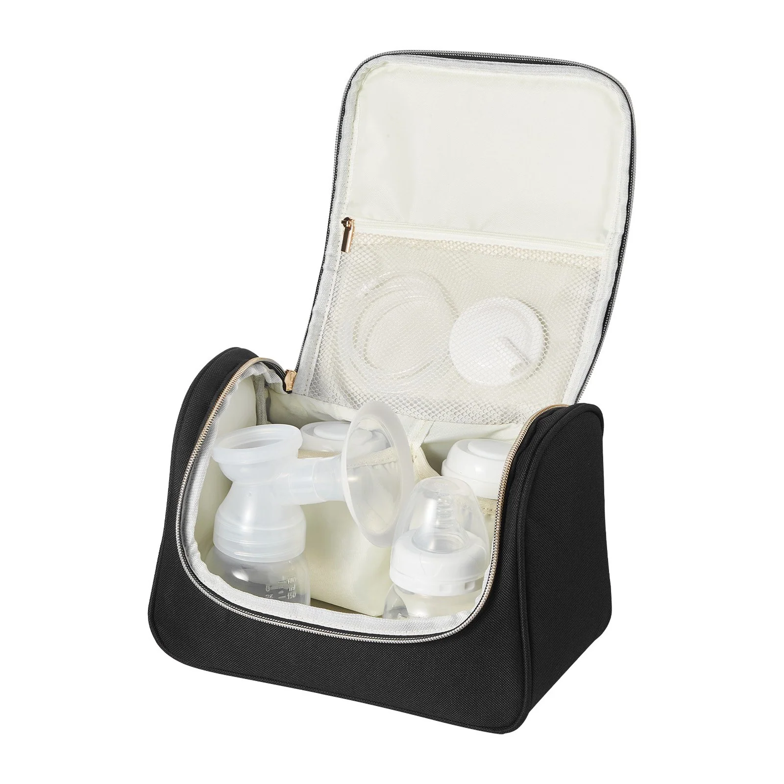 VEVOR Wearable Breast Pump Bag, Breast Feeding Bag with Waterproof Mat, Fits for M5/M6, Pumping Accessories & Breastmilk Storage, Portable Pump Carrying Case for Work, Travel & Family Use, Black - Image 9