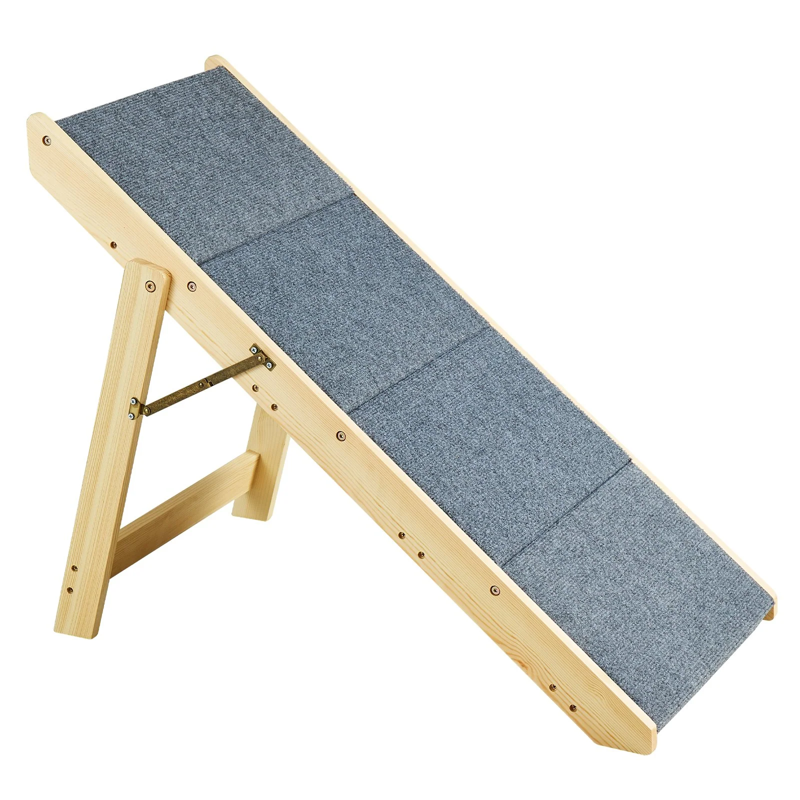 VEVOR Wood Pet Stairs/Pet Steps, 2-in-1 Foldable Wooden Dog Stair for Beds, Sofa and Cars, Dog Stairs & Ramp with 4 Steps for Small Medium Large Pet, up to 150 lbs - Image 10