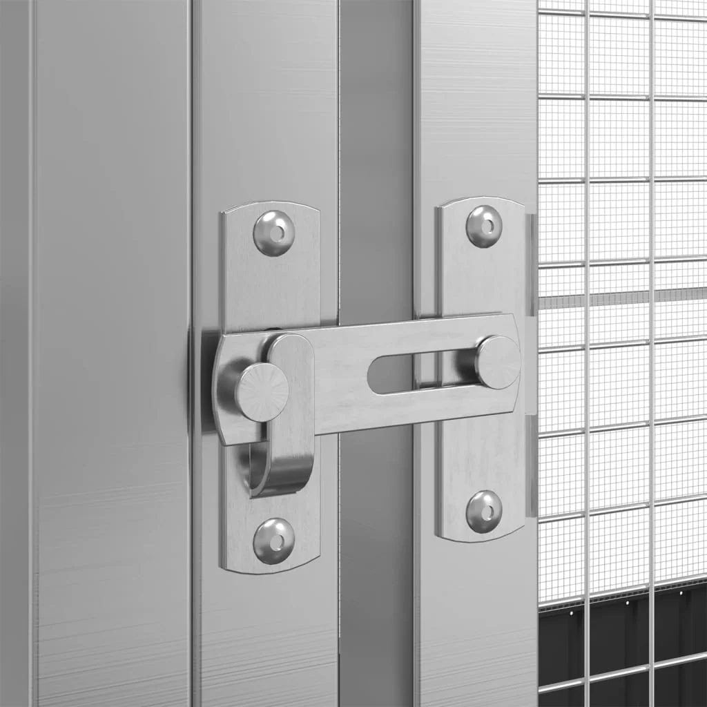 vidaXL Aviary Silver 82.9"x42.1"x83.5" Steel - Image 8