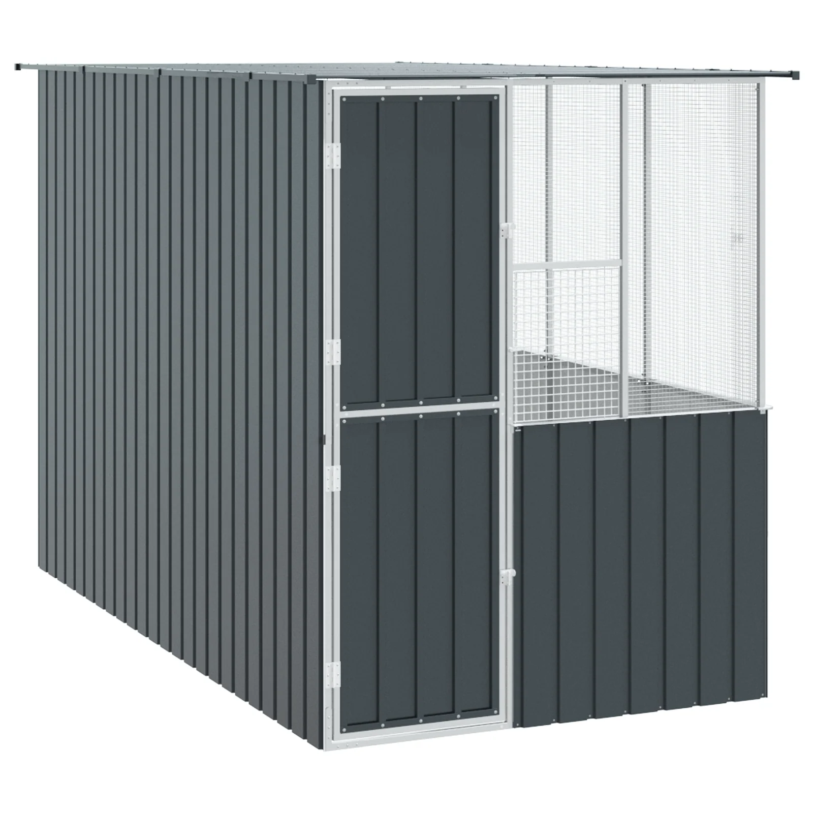 vidaXL Bird Cage Anthracite84.6 x 30.7 x 78.7 in Galvanized Steel - Image 12
