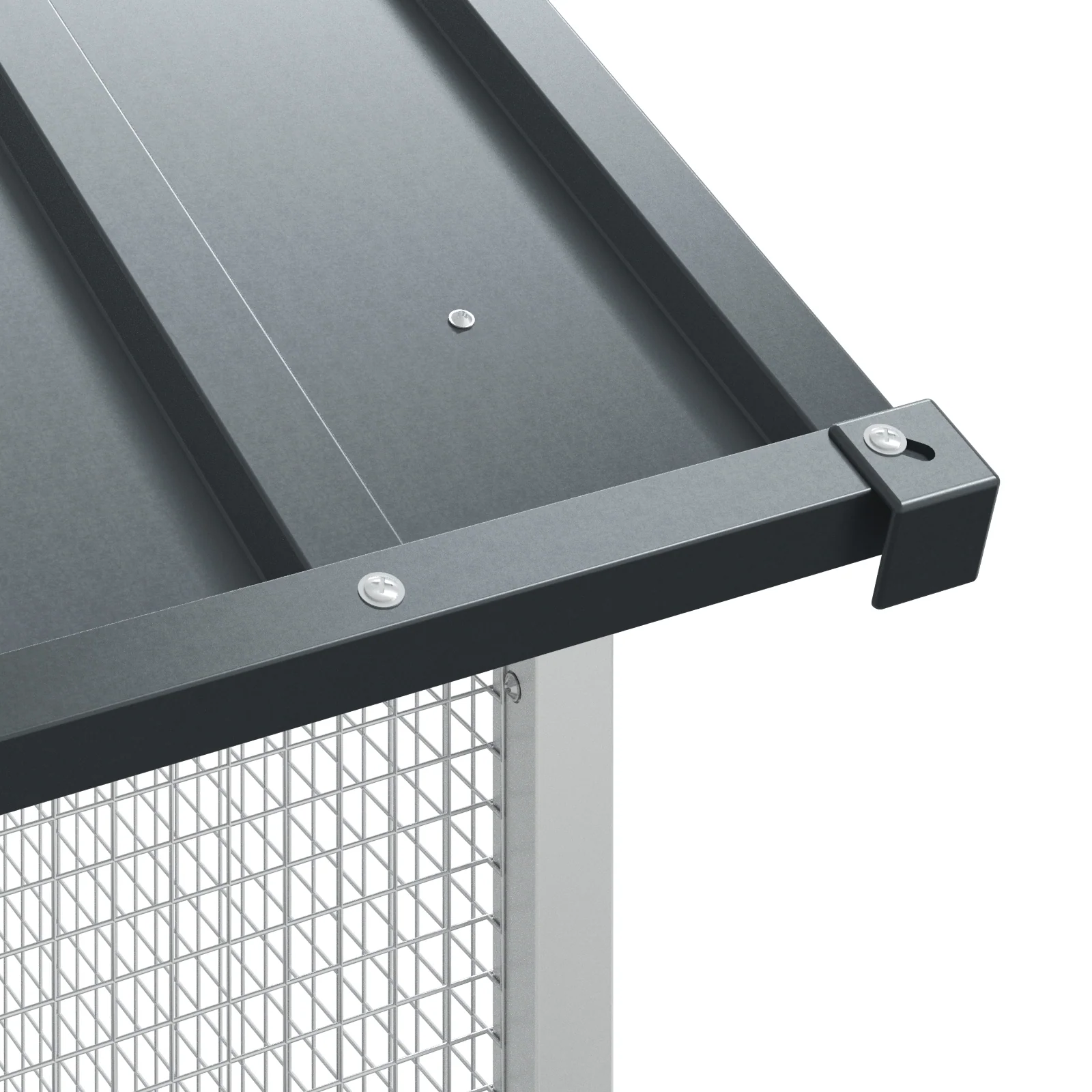 vidaXL Bird Cage Anthracite84.6 x 30.7 x 78.7 in Galvanized Steel - Image 19