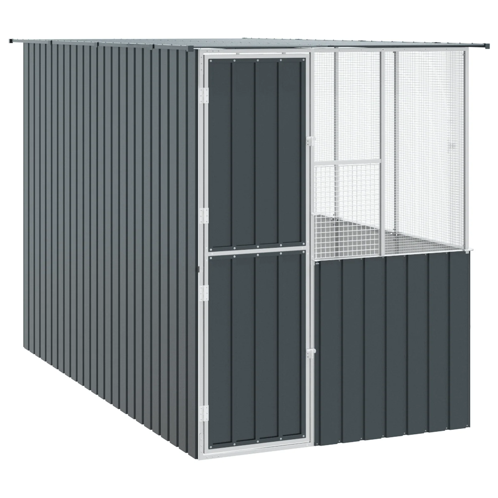 vidaXL Bird Cage Anthracite84.6 x 30.7 x 78.7 in Galvanized Steel - Image 22