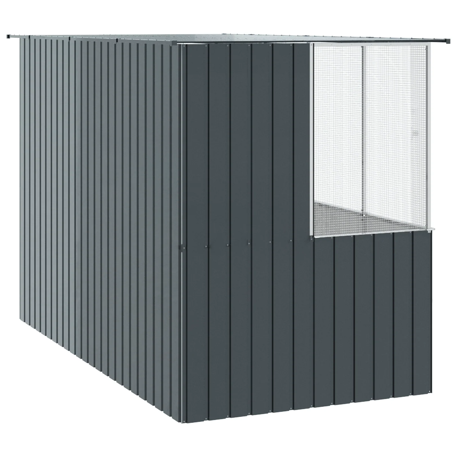 vidaXL Bird Cage Anthracite84.6 x 30.7 x 78.7 in Galvanized Steel - Image 25