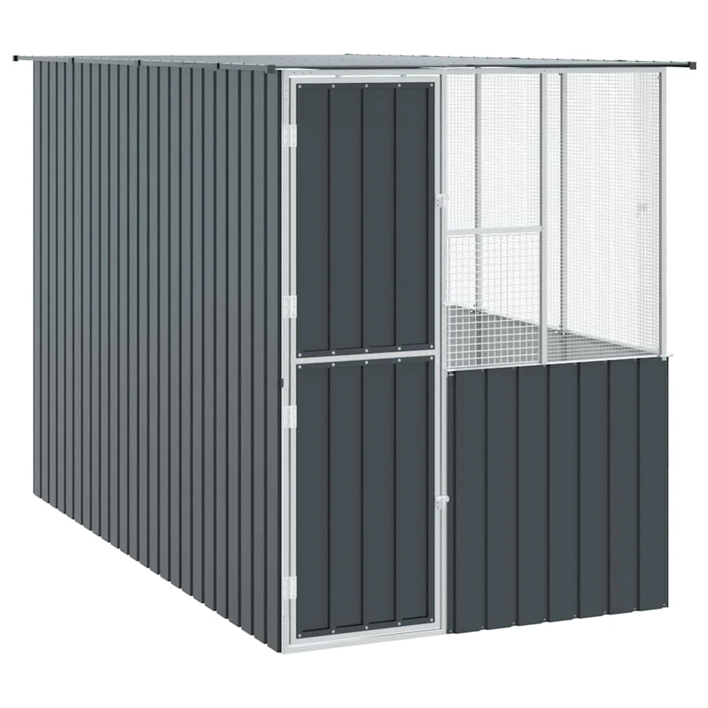vidaXL Bird Cage Anthracite84.6 x 30.7 x 78.7 in Galvanized Steel - Image 31