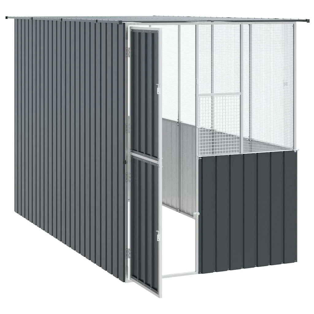 vidaXL Bird Cage Anthracite84.6 x 30.7 x 78.7 in Galvanized Steel - Image 33